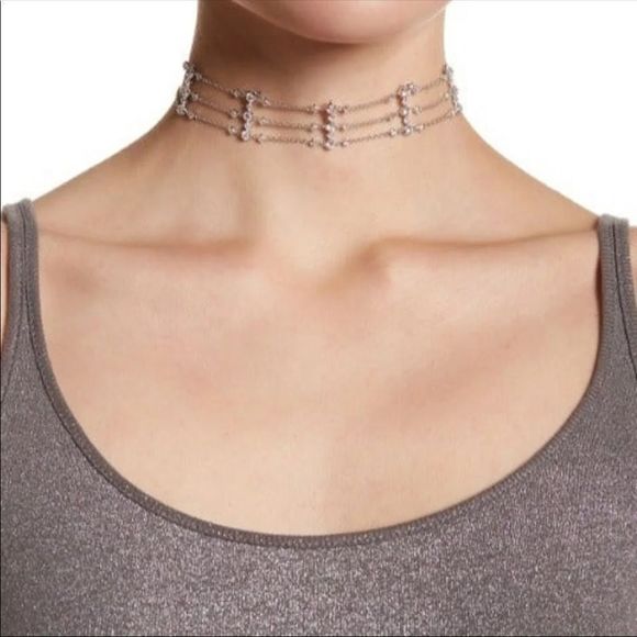 A Charlottes Choker necklace with crystals - Picture 4 of 14